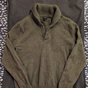 Shawl-collar sweater in supersoft lambswool blend